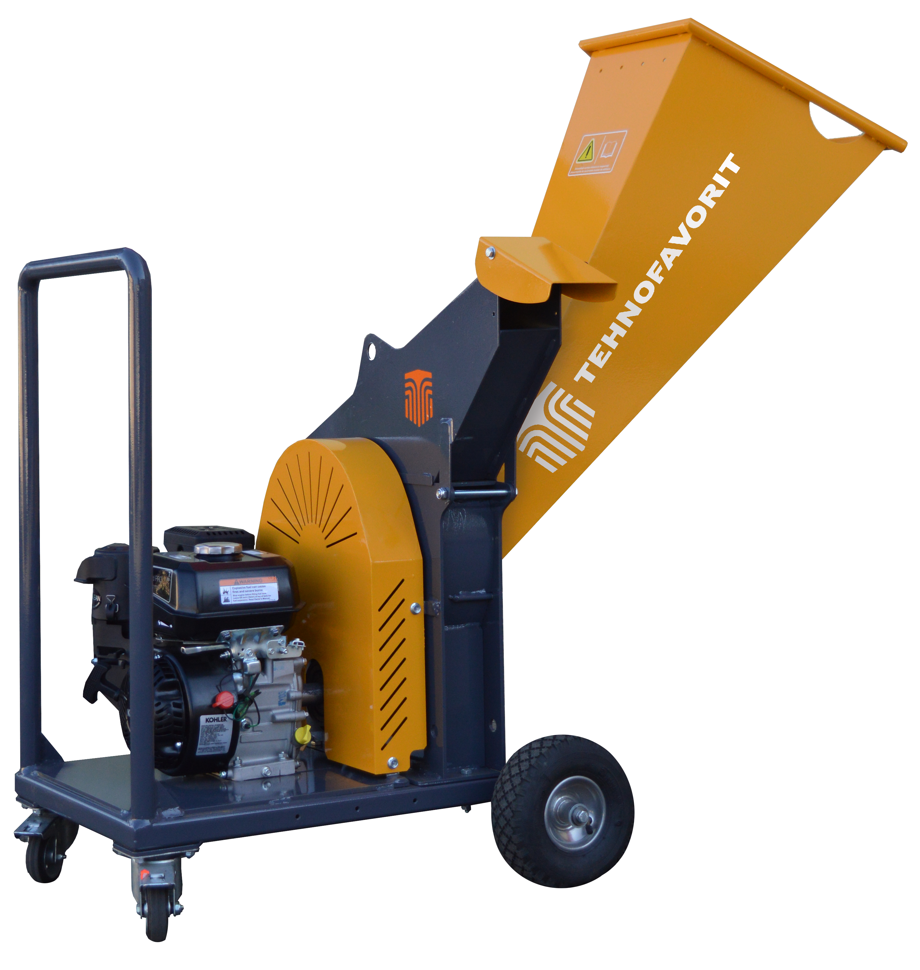 Tocător de crengi și resturi vegetale TC60MT cu motor termic KOHLER de 7 CP, benzină – diametru maxim de tăiere 6 cm